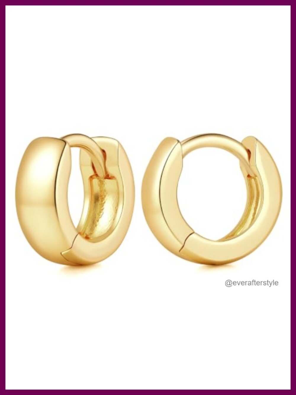 14K Gold Plated Small Huggie Hoop Earrings Women